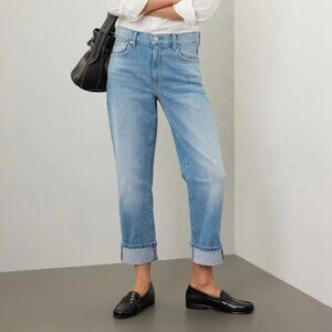 LE JEAN Easy Slim Cuffed Jeans - Size 27